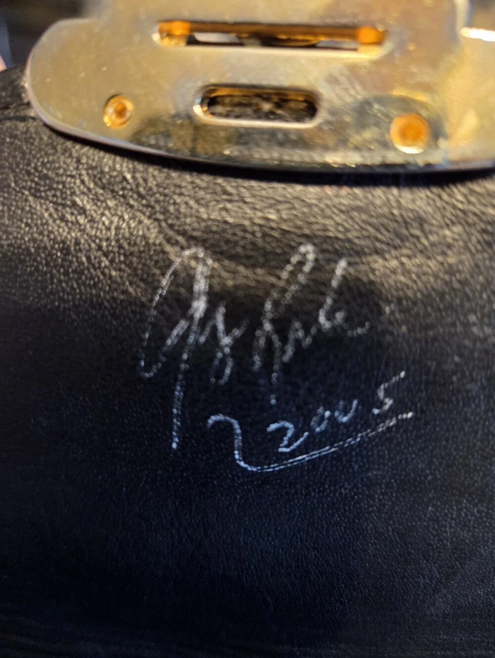 Leather Crossbody Bag Silver And Gold Hardware